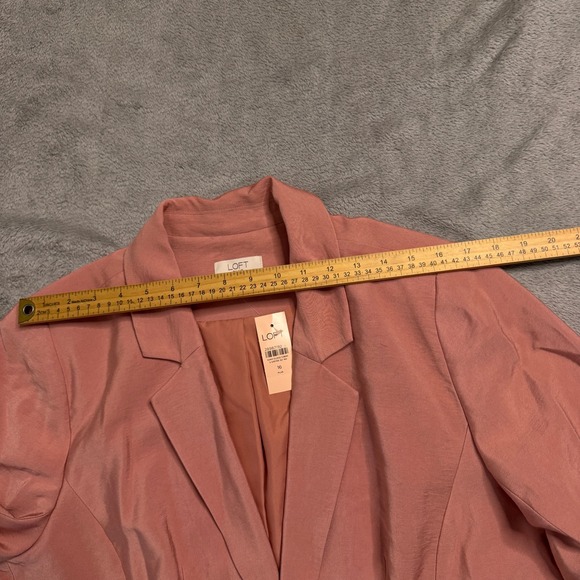 NWT LOFT PLUS Women's Salmon Blazer Jacket Size 16 BRAND NEW! 3/4 Sleeve - Picture 10 of 13